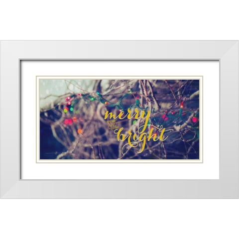 Merry Light Bright White Modern Wood Framed Art Print with Double Matting by Poynter, Kelly