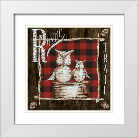 Rustic Birch Trail III White Modern Wood Framed Art Print with Double Matting by Ritter, Gina