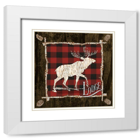 Plaid Birch Trail I White Modern Wood Framed Art Print with Double Matting by Ritter, Gina