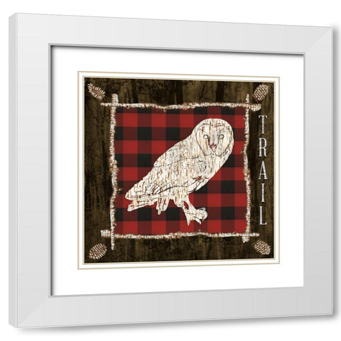 Plaid Birch Trail III White Modern Wood Framed Art Print with Double Matting by Ritter, Gina