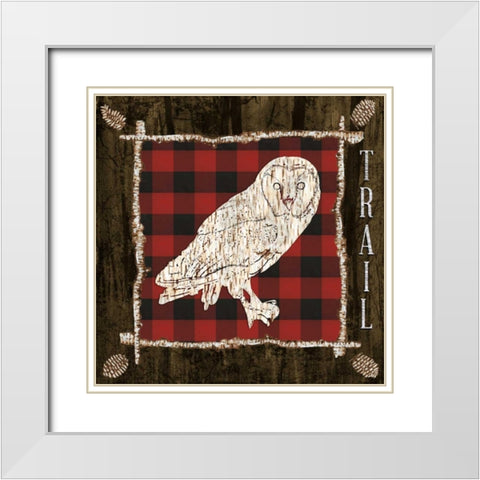 Plaid Birch Trail III White Modern Wood Framed Art Print with Double Matting by Ritter, Gina