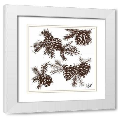 Rustic Birch Trail Accent II White Modern Wood Framed Art Print with Double Matting by Ritter, Gina