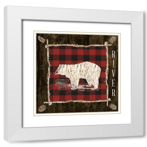 Plaid Birch Trail IV White Modern Wood Framed Art Print with Double Matting by Ritter, Gina