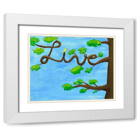Inspiration Tree I White Modern Wood Framed Art Print with Double Matting by Edwins, Hugo
