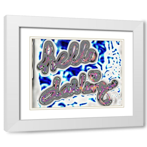 Darling Bella I White Modern Wood Framed Art Print with Double Matting by SD Graphics Studio