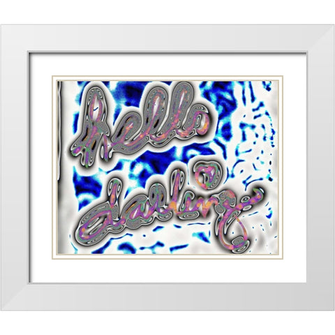 Darling Bella I White Modern Wood Framed Art Print with Double Matting by SD Graphics Studio
