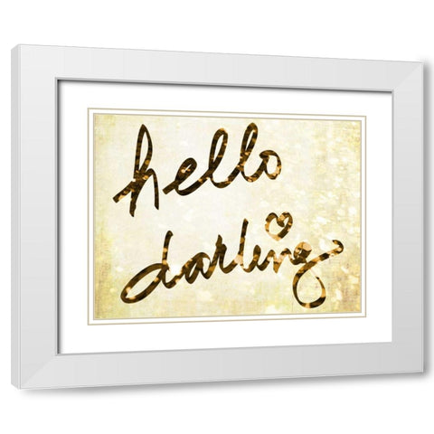 Darling Bella I White Modern Wood Framed Art Print with Double Matting by SD Graphics Studio