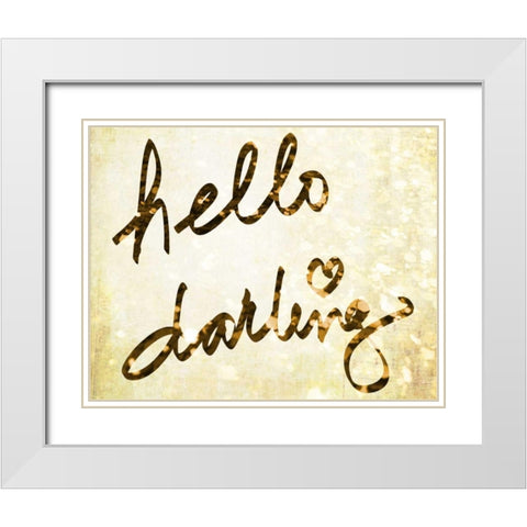 Darling Bella I White Modern Wood Framed Art Print with Double Matting by SD Graphics Studio