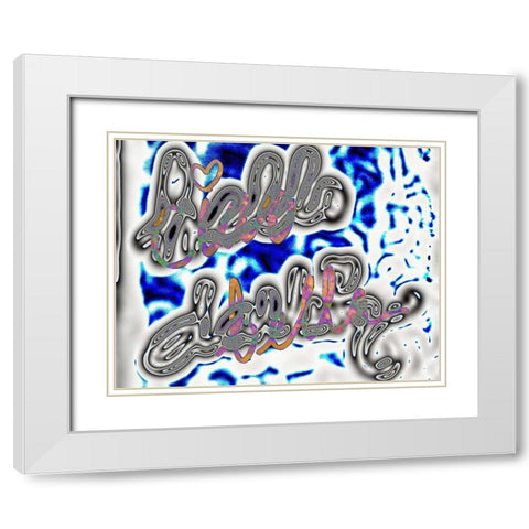Darling Bella II White Modern Wood Framed Art Print with Double Matting by SD Graphics Studio