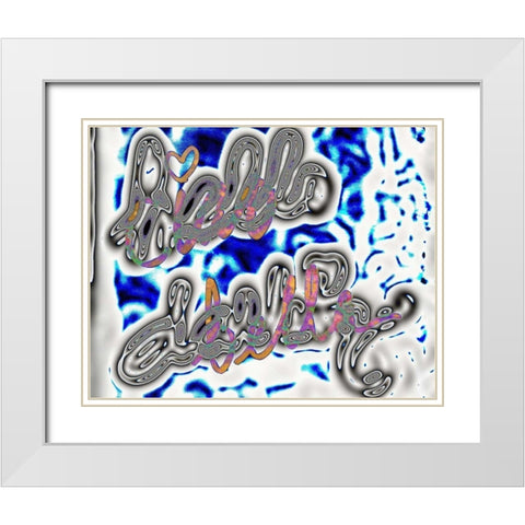 Darling Bella II White Modern Wood Framed Art Print with Double Matting by SD Graphics Studio