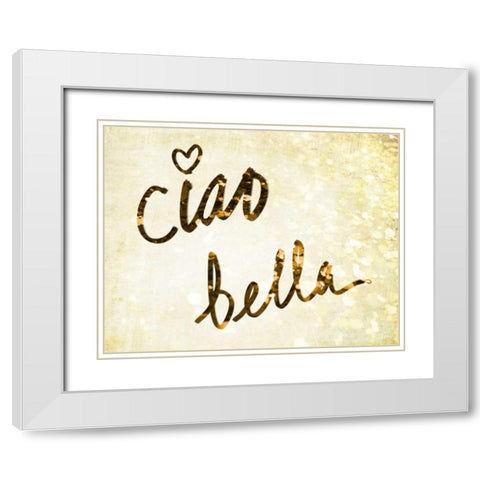 Darling Bella II White Modern Wood Framed Art Print with Double Matting by SD Graphics Studio
