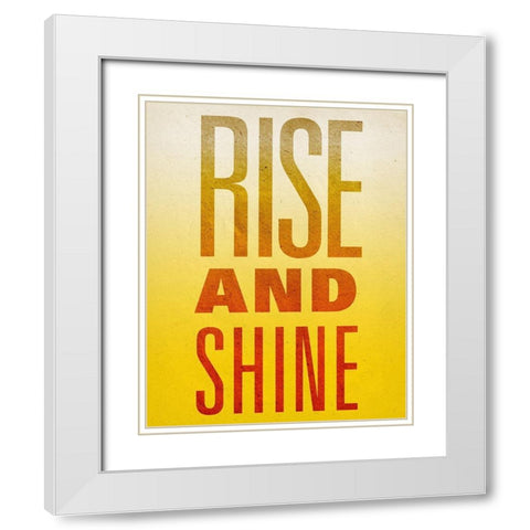 Get Up I White Modern Wood Framed Art Print with Double Matting by SD Graphics Studio
