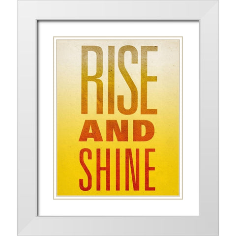 Get Up I White Modern Wood Framed Art Print with Double Matting by SD Graphics Studio