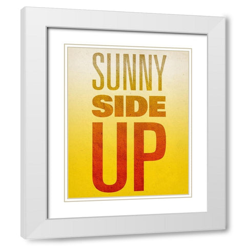 Get Up II White Modern Wood Framed Art Print with Double Matting by SD Graphics Studio