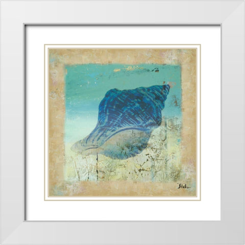 Fusion of the Sea I White Modern Wood Framed Art Print with Double Matting by Pinto, Patricia