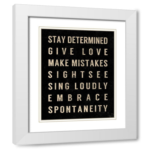 Motivational Type III White Modern Wood Framed Art Print with Double Matting by SD Graphics Studio