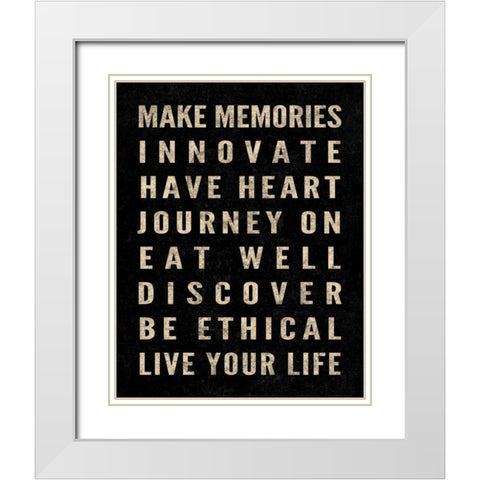 Motivational Type I White Modern Wood Framed Art Print with Double Matting by SD Graphics Studio