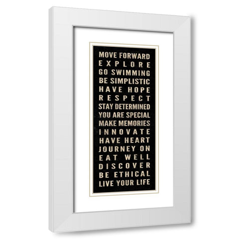 Motivational Type II White Modern Wood Framed Art Print with Double Matting by SD Graphics Studio