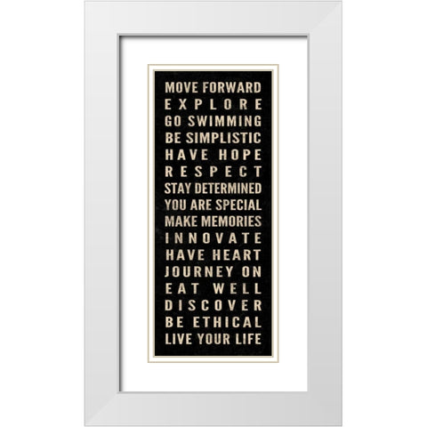 Motivational Type II White Modern Wood Framed Art Print with Double Matting by SD Graphics Studio