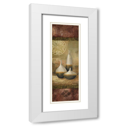 Ivory Vessel I White Modern Wood Framed Art Print with Double Matting by Marcon, Michael
