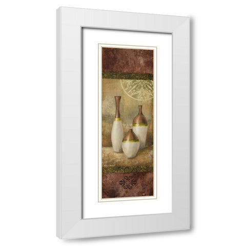 Ivory Vessel II White Modern Wood Framed Art Print with Double Matting by Marcon, Michael