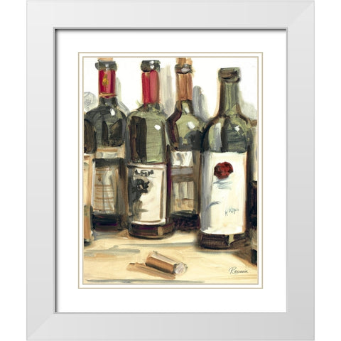 Wine Champ I White Modern Wood Framed Art Print with Double Matting by French-Roussia, Heather A.