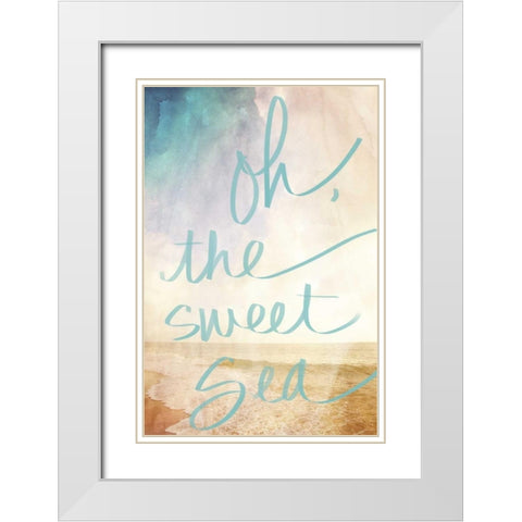 Oh the Sweet Sea White Modern Wood Framed Art Print with Double Matting by Bryant, Susan