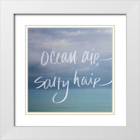 Ocean Air White Modern Wood Framed Art Print with Double Matting by Bryant, Susan