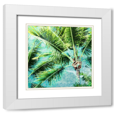 Wild Palm White Modern Wood Framed Art Print with Double Matting by Bryant, Susan