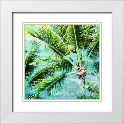 Wild Palm White Modern Wood Framed Art Print with Double Matting by Bryant, Susan
