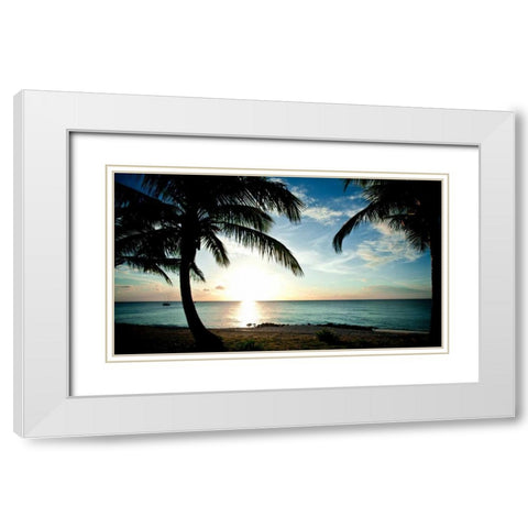 Sun Downer White Modern Wood Framed Art Print with Double Matting by Bryant, Susan