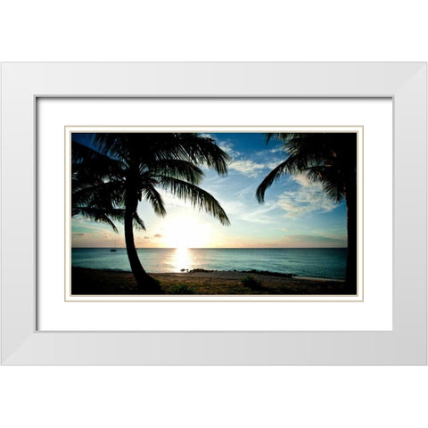 Sun Downer White Modern Wood Framed Art Print with Double Matting by Bryant, Susan