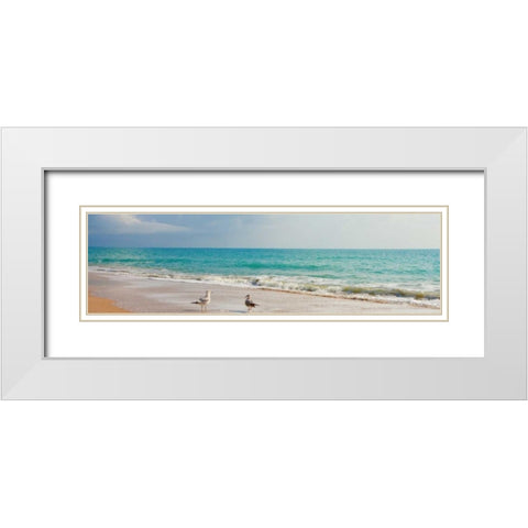 Island Memories II White Modern Wood Framed Art Print with Double Matting by Bryant, Susan