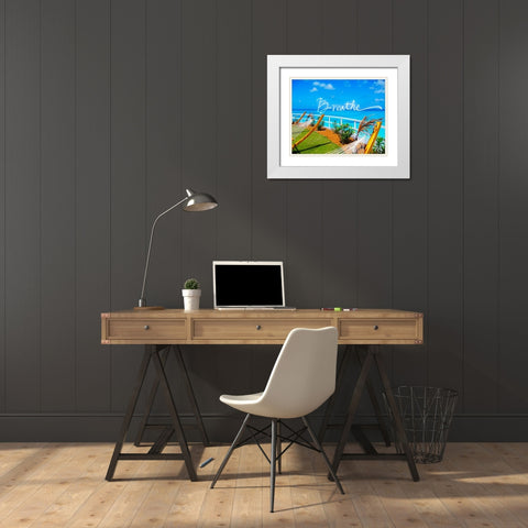Breathe White Modern Wood Framed Art Print with Double Matting by Bryant, Susan