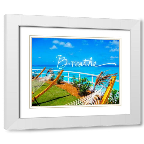 Breathe White Modern Wood Framed Art Print with Double Matting by Bryant, Susan