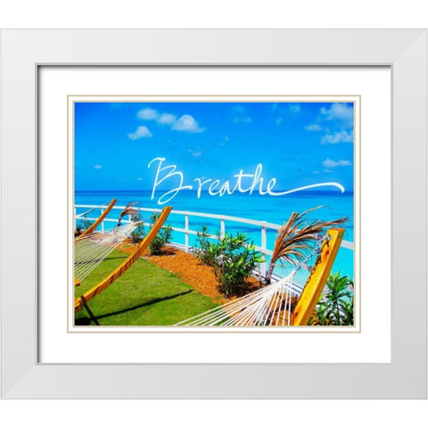 Breathe White Modern Wood Framed Art Print with Double Matting by Bryant, Susan