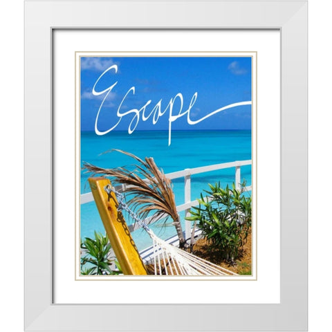 Escape White Modern Wood Framed Art Print with Double Matting by Bryant, Susan