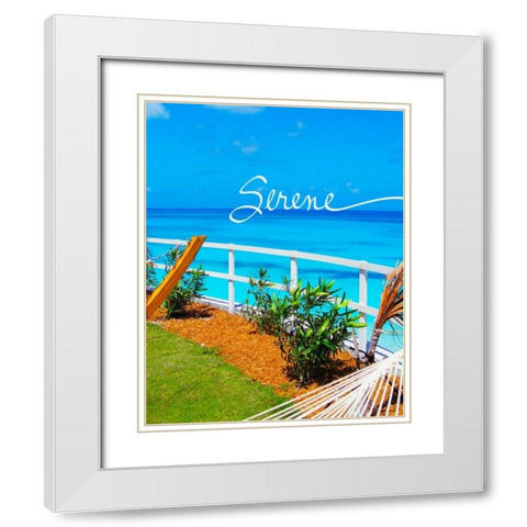 Serene White Modern Wood Framed Art Print with Double Matting by Bryant, Susan