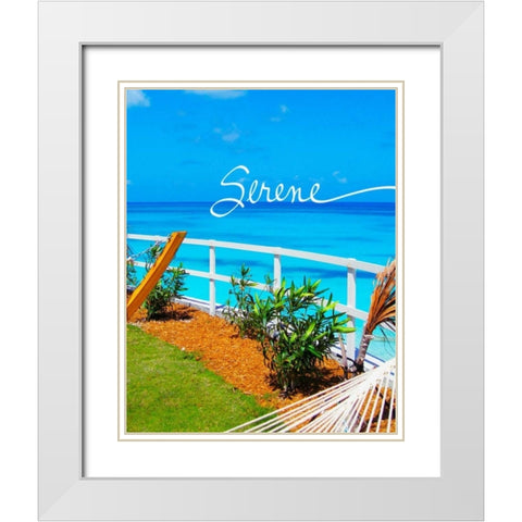 Serene White Modern Wood Framed Art Print with Double Matting by Bryant, Susan