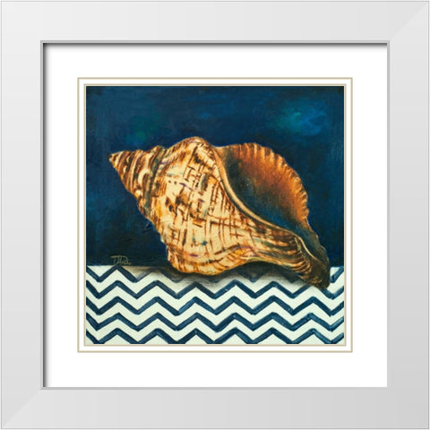 Elegance of the Sea I White Modern Wood Framed Art Print with Double Matting by Pinto, Patricia