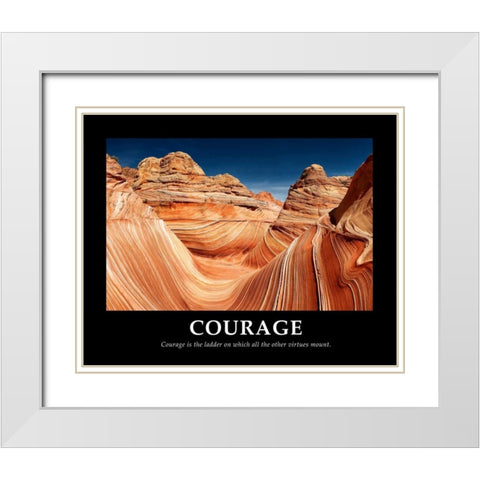 Courage White Modern Wood Framed Art Print with Double Matting by Lake, Shelley