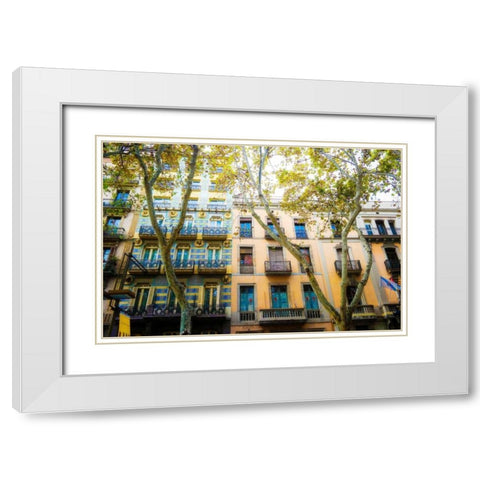 Dream Street White Modern Wood Framed Art Print with Double Matting by Acosta