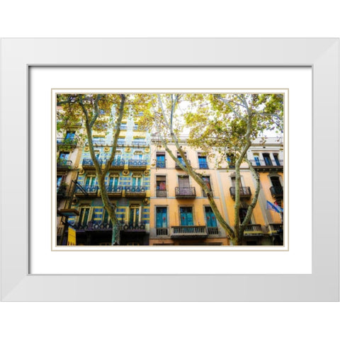 Dream Street White Modern Wood Framed Art Print with Double Matting by Acosta