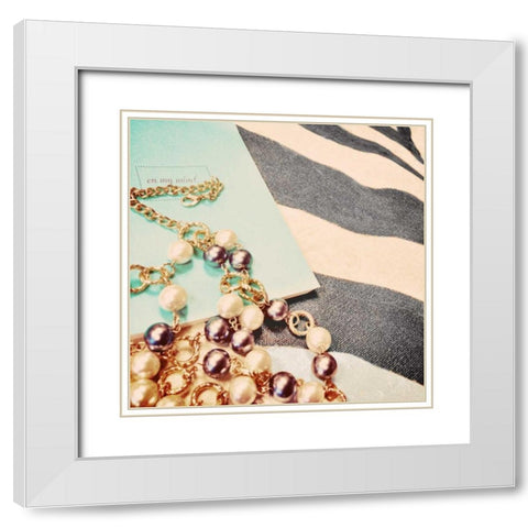 On my Mind White Modern Wood Framed Art Print with Double Matting by Acosta