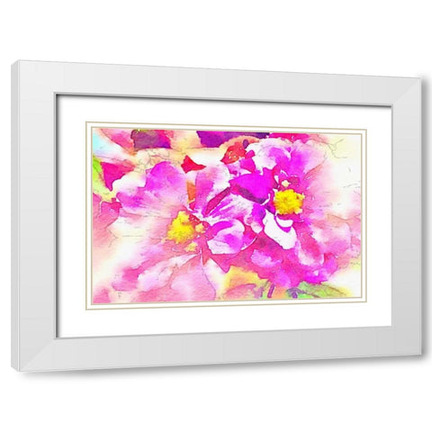 Magical Garden White Modern Wood Framed Art Print with Double Matting by Acosta