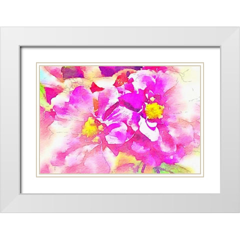 Magical Garden White Modern Wood Framed Art Print with Double Matting by Acosta