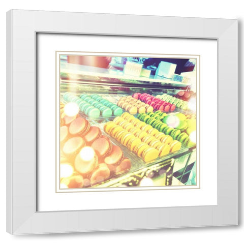 Tasty Treats White Modern Wood Framed Art Print with Double Matting by Acosta