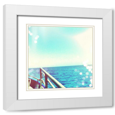 On the Horizon White Modern Wood Framed Art Print with Double Matting by Acosta