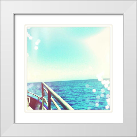 On the Horizon White Modern Wood Framed Art Print with Double Matting by Acosta