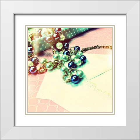 Thanks  (jewelry) White Modern Wood Framed Art Print with Double Matting by Acosta